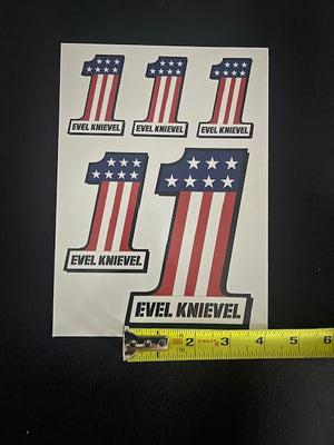 Evel Knievel® #1 Mixed Size Pack of Stickers