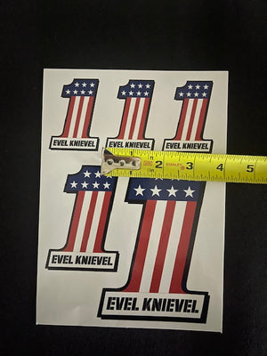Evel Knievel® #1 Mixed Size Pack of Stickers