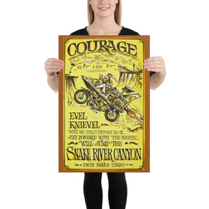 Evel Knievel® "Courage" Snake River 1974 Poster — 20×30 - Evel Knievel