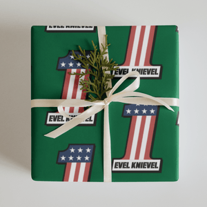 Evel Knievel Gift Wrapping Paper — printed sheet, pattern detail (2)