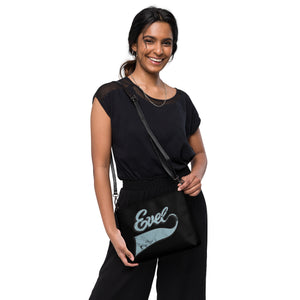Evel Knievel Vintage-Inspired Crossbody Bag — black — back view (2)