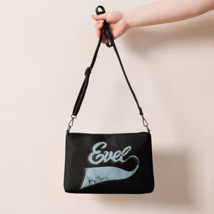 Evel Knievel Vintage-Inspired Crossbody Bag — black — back view (3)