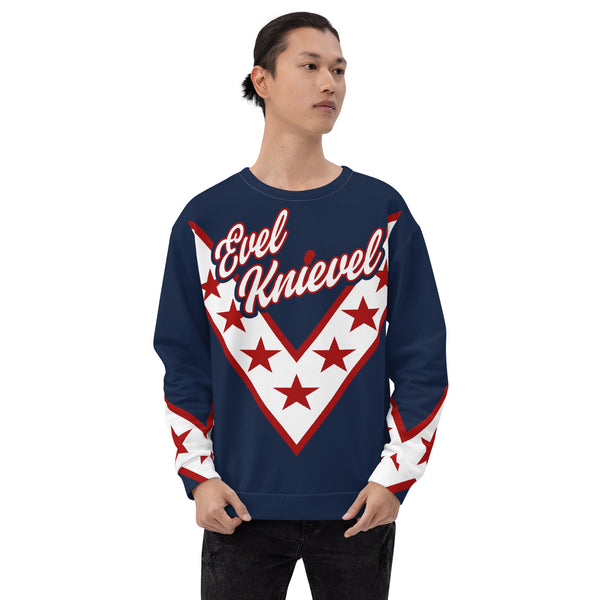 "UNLEASHING THE DAREDEVIL: EVEL KNIEVEL'S LONG SLEEVE JERSEY" - WEMBLEY BLUE