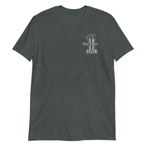 Evel Knievel® Snake River Motorcycle Skull Tee Shirt - Men's Heather Grey - Available in Sizes Small - 3XL