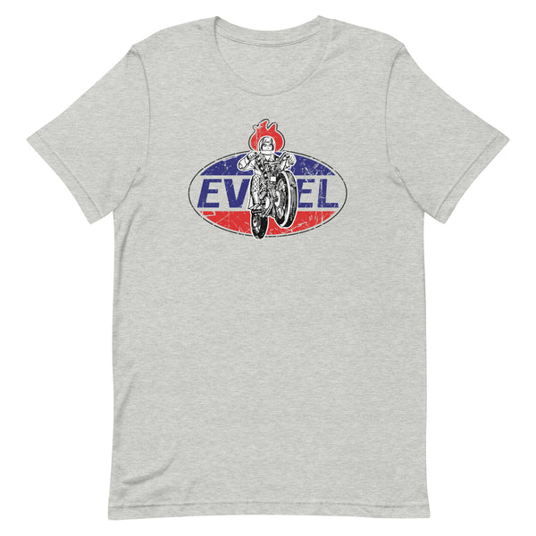 Evel Knievel Men's Vintage Oval Badge Tee - Available in Three Colors and Sizes up to 5XL
