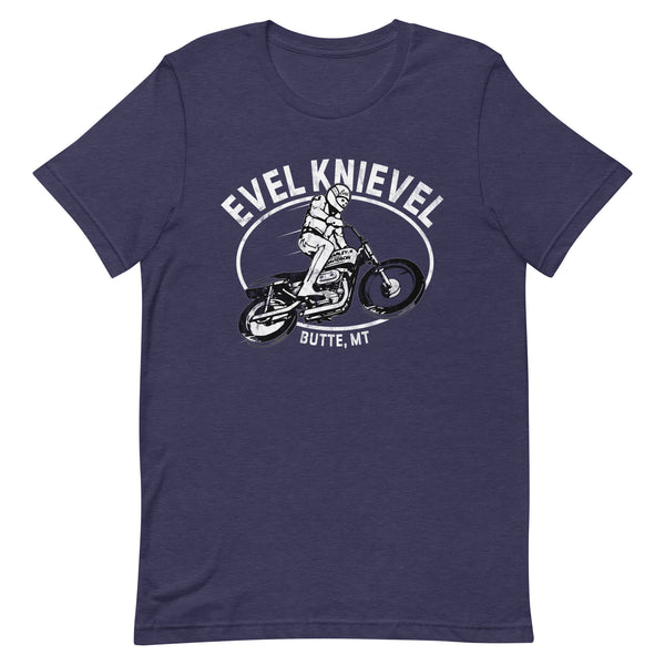 Evel Knievel Retro Oval Badge Jump Tee-Available in sizes XS-4XL