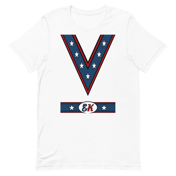 Evel Knievel Costume Tee in White - Available in Sizes Small - 5XL