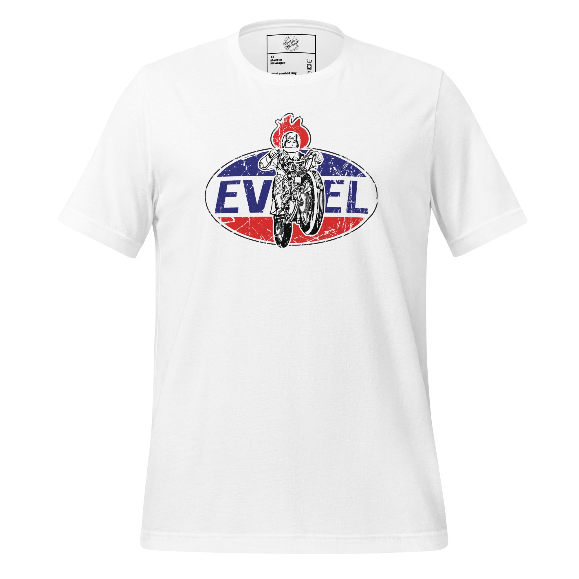 Evel Knievel® Men's Vintage Oval Badge Tee - Available in Three Colors