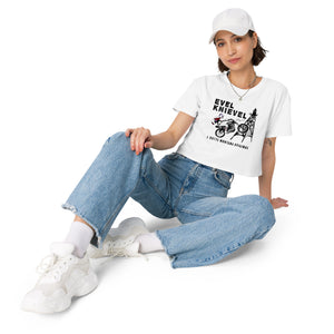 Evel Knievel® Gallus Frame Butte, MT Women's Crop Top - Evel Knievel