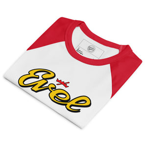 Evel Knievel® Wembley "Simply Evel" Women's Raglan Baby Tee - Evel Knievel