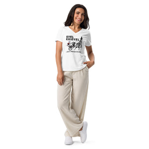 Evel Knievel® Gallus Frame Butte, MT Women's V-Neck - Evel Knievel