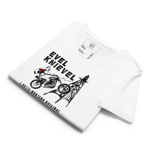 Evel Knievel® Gallus Frame Butte, MT Women's V-Neck - Evel Knievel