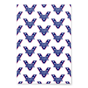 Evel Knievel Gift Wrapping Paper — sheet shown flat