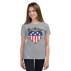 Evel Knievel® Heart Flag Youth Tee — Sizes S–XL - Evel Knievel