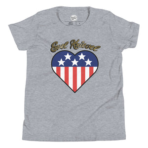 Evel Knievel® Heart Flag Youth Tee — Sizes S–XL - Evel Knievel