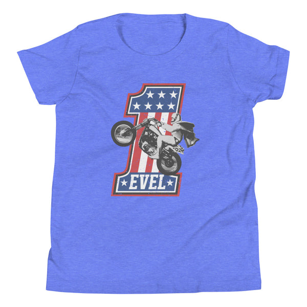 Youth Size Evel Knievel - Join Our Team #1 Tee  - Available in youth sizes S -XL and in four colors!