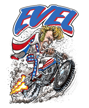 Evel Knievel® 4 Design Sticker sheet
