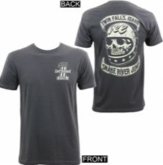 Evel Knievel Snake River Motorcycle Skull Tee Shirt - Men's Heather Grey - Available in Sizes Small - 3XL
