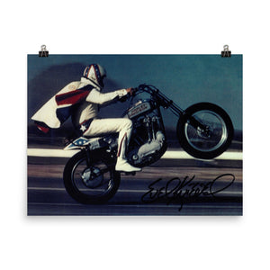 Vintage Evel Knievel® Wheelie-hand signed reproduction