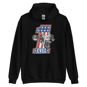 Evel Knievel Vintage #1 Wheelie Graphic Hoodie  - Available in Sizes Small - 5XL
