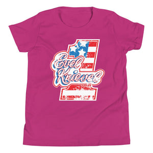 Evel Knievel Vintage 70s Youth Tee — berry — front view