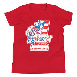 Evel Knievel Vintage 70s Youth Tee — red — front view