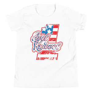 Evel Knievel Vintage 70s Youth Tee — white — front view